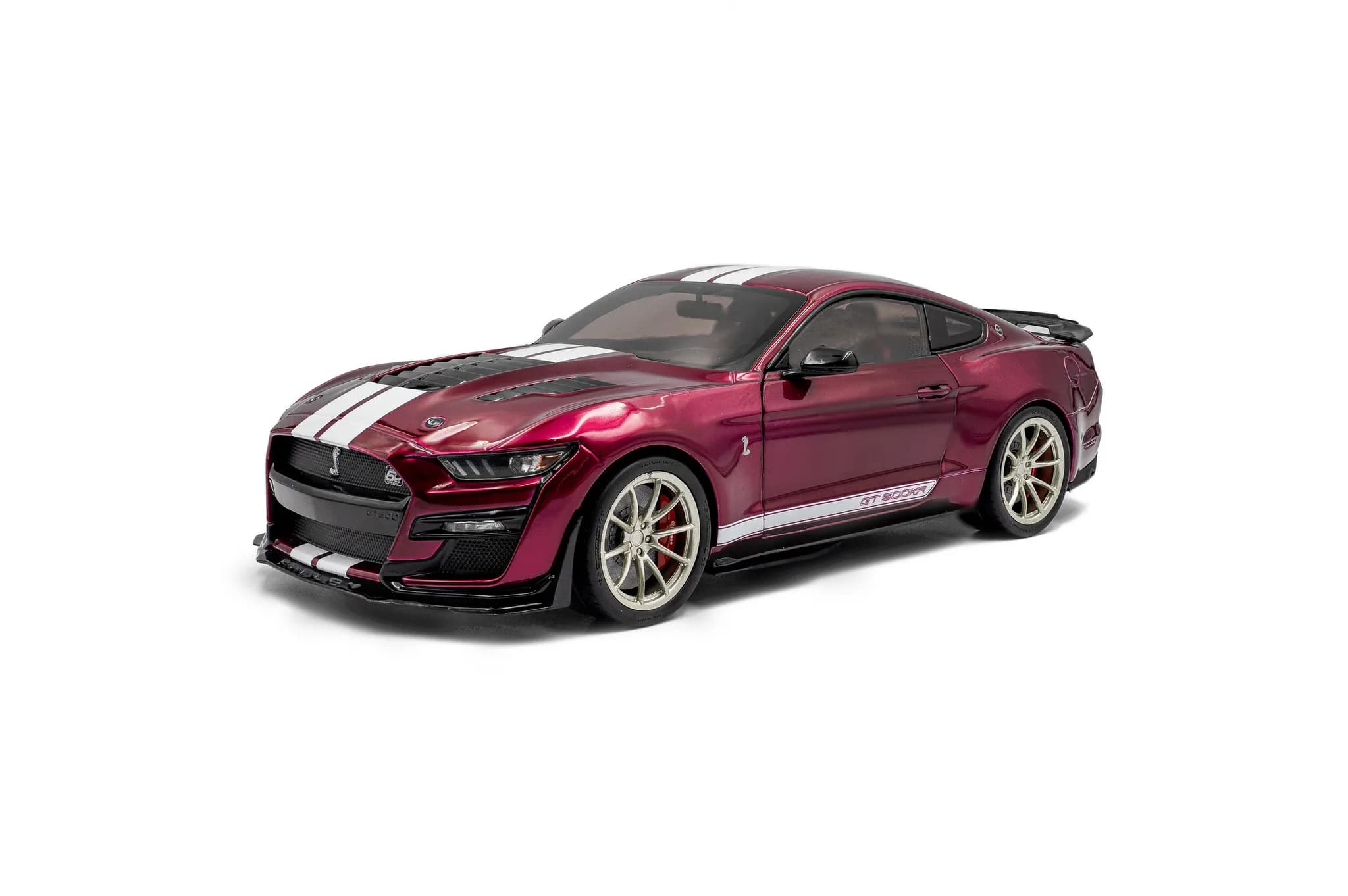 1/18 (Solido) FORD SHELBY MUSTANG GT500KR 2023 (Metalik mor Beyaz şeritli)