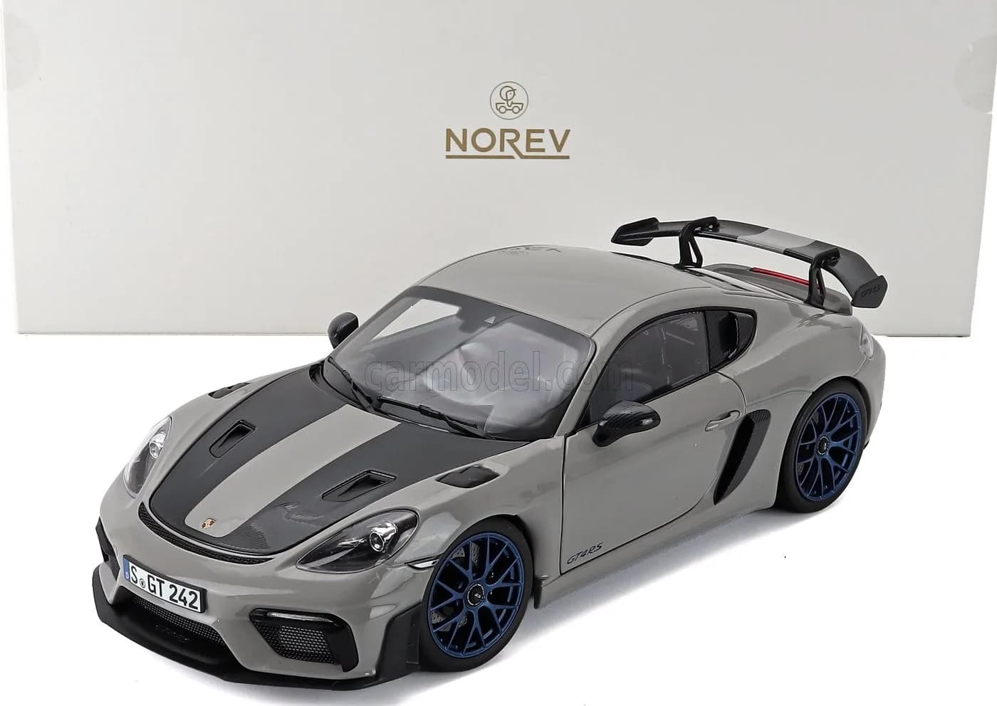 1/18 (Norev) PORSCHE CAYMAN GT4 RS 2023 WEISSACH PACKAGE (Opak açık gri)