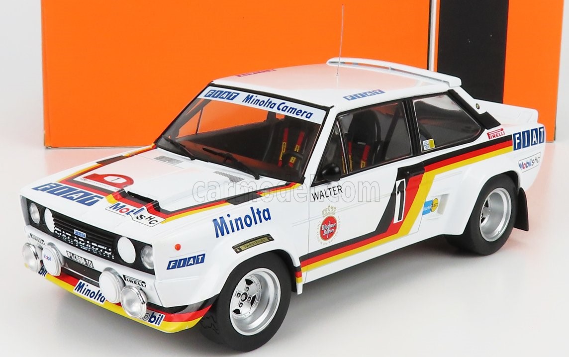 Ixo 1:18 Fiat 131 Abarth #1 vinder Rallye Hunsrück 1980 Röhrl