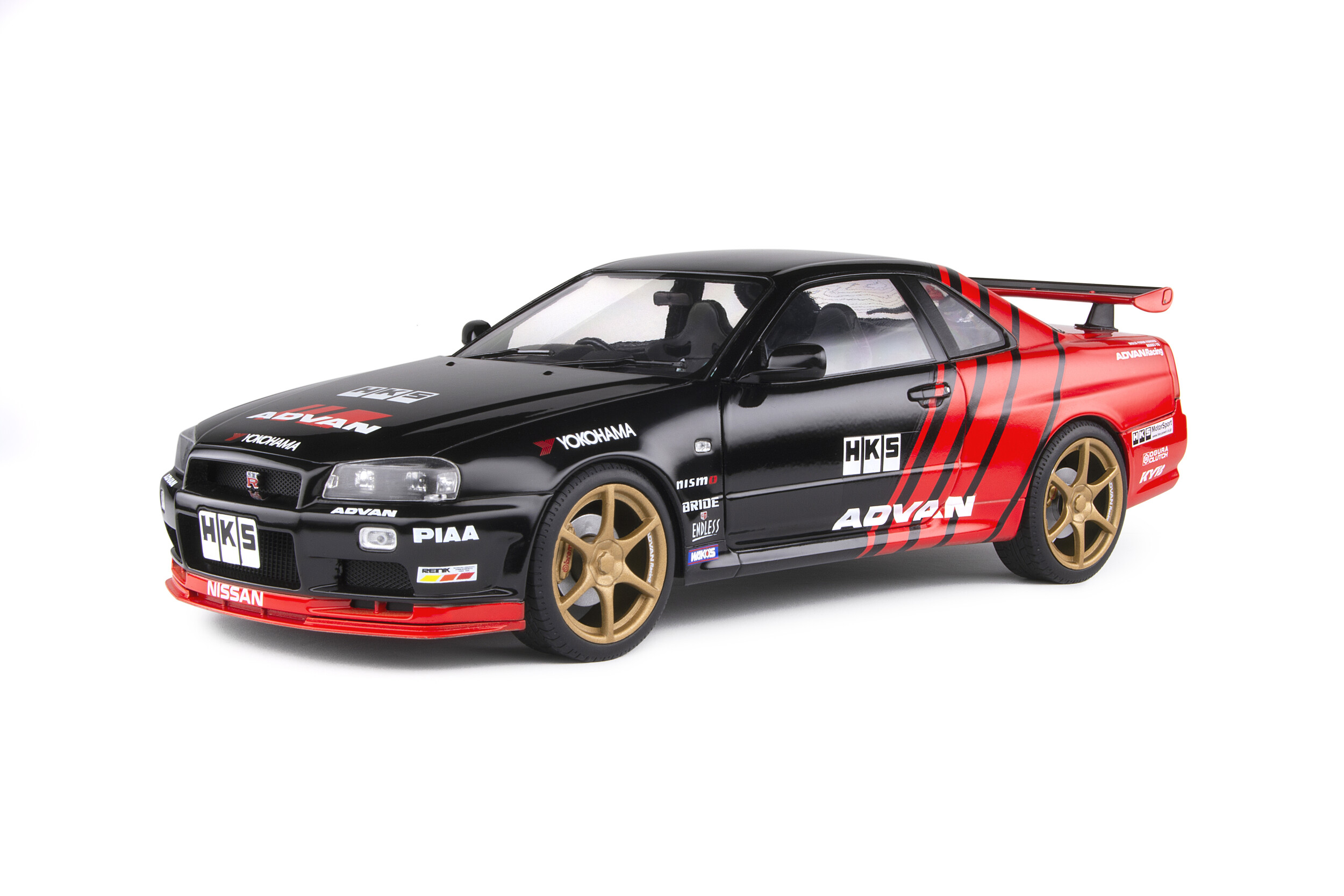 1/18 (Solido) NISSAN SKYLINE GT-R (R34) ADVAN DRIFT LIVERY-1999